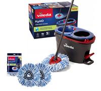 Rotating mop Floor mop Two compartments Foldable pole + 3 inserts