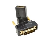 Rotating Multi-Angle Female HDMI to Male DVI-D Plug 24+1 pin Adapter