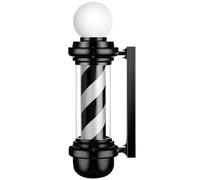 Rotating Multicolor LED Barber Pole Light, Wall Mount Hair Salon Open Sign, Classic Style 26.77in for Barbershop