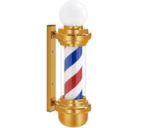Rotating Multicolor LED Barber Pole Light, Wall Mount Hair Salon Open Sign, Classic Style 26.77in for Barbershop