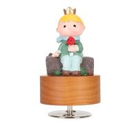 Rotating Music Box, Beautiful Prince Shape Rotating Music Box, Exquisite Windable Music Boxes with Metal Turntable for Living Room And Bedroom,Multi colored