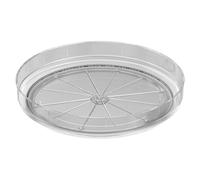 Rotating Organizer - Turntable Trays, Revolving Storage Shelves, Ball Bearing Swivel, Smooth Gliding Tiered Rim, Cabinet Countertop Pantry, Round Transparent Acrylic Medium