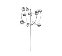 Rotating Outdoor Windmill in Iron for Garden and Lawn Use, Adds Moving Decorative Feature to Courtyard and Yard Landscapes