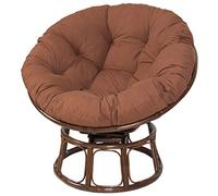 Rotating Papasan Chair Round Garden Lounge Chair with Large Cushion Comfort & Style Blue 100x100cm Ideal for Outdoor Relaxation & Home Decor