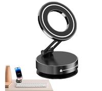 Rotating Phone Stand, 2.44x1.57 inches, Vacuum Magnetic Holder for Vehicle Car with Angle Adjustable Smartphone Support to Dashboard, Automobile Accessories 360° Rotation, Universal Fit Phones