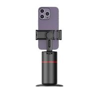 Rotating Phone Stand - Rechargeable Motorized 360 Degree Phone Tripod, Adjustable Self Rotating Smartphone Mount | Portable Desk Cell Holder For Office Home Studio Creator Shoting Face Tracking