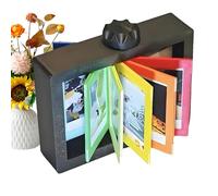 Rotating Picture Frame Picture Turn Book Frame | 360 Degree Hand Crank Turning Ornaments Table Decoration 12-Card Holder for Home Fathers Day Family Friends Living Room