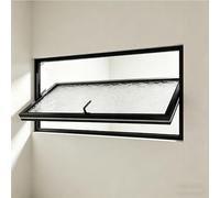 Rotating Privacy Basement Window Ventilation & Natural Light, Aluminum Alloy Frame for Bathroom, Shower, Shed, Garage, Toilet
