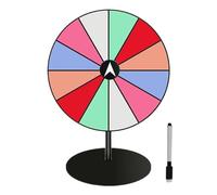 Rotating Prize Wheel - Rotating Desktop, Gira Rainbow Acrylic Turntable to Win the | Roulette Entertainment Lottery Party, Dry Canchase Prize Roulette with Marker Pen for Children