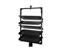 Rotating Pull-Out Shoe Organizer, Adjustable Height Retractable Metal Stackable Rack, Vertical Shelf for Small Spaces, Space Saving Storage Solution