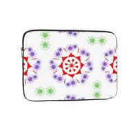Rotating Purple Flowers Printed Laptop Protective Case Portable Laptop Bag Suitable for Everyday Use 10 inch