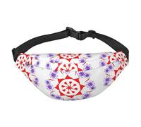 Rotating purple flowers Travel Fashion Waist Bag, Suitable for Sports, Running, Cycling, Traveling, Fishing Boys Large Crossbody Waist Bag,