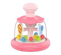 Rotating Push Toy - Interactive Spin Toy for Early Learning Colourful Cartoon Design, Promotes Dexterity, Concentration, Hand-Eye Coordination for Preschoolers Children, 5.98 x 5.24 x 5.24 inches