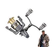 Rotating Reel, Gear Ratio 5.2 1 Reels for Saltwater - Double Arm Rust Resistant Capacity 50 kg for Trout Fly Fishing Lake Ice Docker
