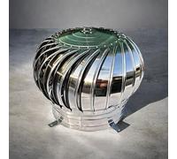 Rotating Roof Vents, 304 Stainless Steel Roof Ventilator, Roof Wind Turbines Cap Vent, Round Air Vent Outlet, Attic Air Vent Ventilating Fan, Roof Flue Vent, Vents Exhaust(200mm/7.9in)