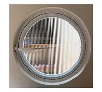 Rotating Round Opening Window, Flush Mount Shed Window, Replacement Ventilation Window with Lockable Handle for Attic or Bathroom