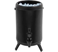 Rotating Seal Lid Double Layer Insulation Hot Cold Drink Container 6L Capacity Milk Teas Bucket for Restaurant Use Commercial Grade Bubble Teas Storage Container