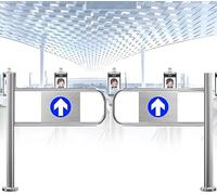 Rotating Security Gate for Supermarket - Manual Spring Door, 90° Access for Store/Library, Entry Barrier, 200x100cm Safety Solution, Ideal for Retail Environments.
