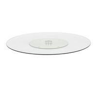 Rotating Serving Plate, Made of Tempered Glass, 60 cm, Transparent, 360 Degree Rotatable for Buffet, Cheese, Dessert, Tapas and Party in the Dining Room or Kitchen