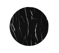 Rotating Serving Tray 28in Black Wooden Turntable for Dining Table Round Plate for Home Kitchen Perfect for Entertaining & Serving