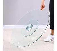 Rotating Serving Tray for Gatherings, Tempered Glass Lazy Susan, Smooth Spin Turntable for Food Sharing, Party & Family Uses