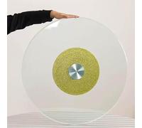 Rotating Serving Tray, Transparent Tempered Glass Lazy Susan Turntable for Family Party Dining Table