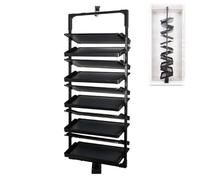 Rotating Shoe Rack - 10/12 Tier Shoe Storage with Adjustable Shelves, Versatile Design for Entryway, Hallway, Dorm Room, Cloakroom, Easy Assembly