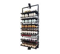 Rotating Shoe Rack, Height-Adjustable Shoe Cabinet, Pull-Out Veal Sto Shelf for Bedroom Wardrobe, 4 Tier Design