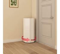 Rotating Shoe Rack Modern 3/6/9/12/15-Tier Shoe Sto Closed Cabinet for Entryway Space-Saving Shoe Shelf Width: 43cm/16.9in White