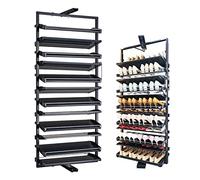 Rotating Shoe Rack Organizer, 360° Metal Shelf for Closet Space Saving, Vertical Storage Solution for Small Spaces