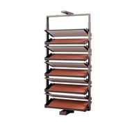 Rotating Shoe Rack with Adjustable Height and Pull-Out Design, 8-Tier Storage Shelf for Entryway, Closet, and Hallway Organization