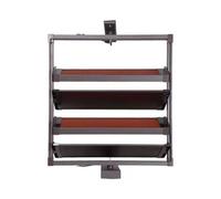 Rotating Shoe Rack with Adjustable Height and Pull-Out Storage, Stackable Organizer for Entryway and Cloakroom Space Saving