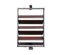 Rotating Shoe Rack with Adjustable Height and Pull-Out Storage, Stackable Organizer for Entryway and Cloakroom Space Saving