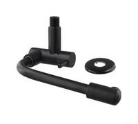 Rotating Sink Tap Extension Water Mop Pool Construction Wall-Mounted Flexible Cold 360° Faucet Adapter Connector for Kitchen Swivel Utilization - All-Copper(Black)