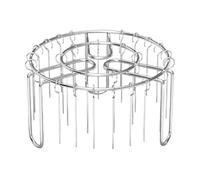 Rotating Skewer Tower - Grill Rack, Air Fryer Stand | Stainless Vertical BBQ Stick Frame, Hanging Kebab Grilling Tool for Indoor Oven Cooking Meat Sausage Shrimp Corn for Party Meals