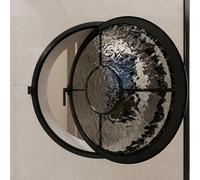 Rotating Sliding Flush Mount Tempered Glass Porthole Window with Handle for Kitchen, Bedroom, Living Room Home Decoration
