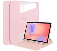 Rotating Smart Case for Samsung Galaxy Tab S10 Lite/ S10 FE/ S9 FE 5G 10.9 Inch/Tab S9 11" W S Pen Holder,360 Degree Swivel Stand Shockproof Cover Auto Sleep/Wake,Pink