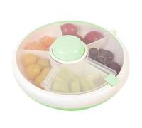 Rotating Snack Tray Dried Fruit Snack Storage Container With Lid Portable Airtight Moisture-Proof Reusable For School Picnics Travel Home Use