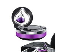 Rotating Solar Car Air Freshener - Aromatherapy Diffuser, Energy-Saving Ornament | Interior Decoration For SUVs RVs Trucks Mini Cars, Blue Purple Gold Red Colors, 5ml, Metal ABS Material,