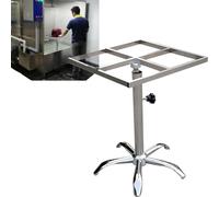 Rotating Spray Paint Rack, Stainless Steel Spray Painting Lift Table for Doors and Car Bodies, Adjustable Design for Easy Access and Efficient Painting
