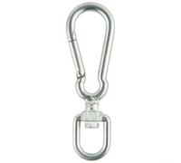 Rotating Stainless Steel Quick Release Hook for Diving Gear 360 Degree Swivel Shackle Silver 77mm(A)