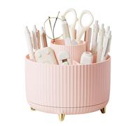 Rotating Stationary Organiser, 6 Compartments Desk Organiser for Kid, Rotating Pen Organiser Holder Art Supply Organiser