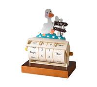 Rotating Table Calendar,Rotating Calendar - Perpetual Table Calendar | Decorative Table Perpetual Calendar with Ship D Design for Home, School and Shop, pi