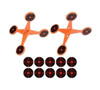 Rotating Target Trainer - 9.5cm Alloy Steel Spinner Practice Device, Metal Aim Targets System, Quick Reset Precision Tool | Backyard Lawn Beach Skill Practices Game Sets KitSystem Pack Set