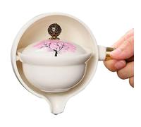 Rotating Teapot, Porcelain Removable Tea Maker, Portable Cute Teapot with Anti-scald Handle for Travel, Home, Gifting, Office Style 2 Tea Pot Set