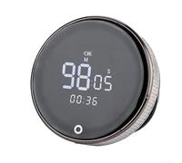 Rotating Timer USB Rechargeable for Cooking - Loud Alarm Countdown Clock with Memory Function - Magnetic Back for Fridge Whiteboard Study(A)