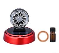 Rotating Tire Air Freshener for Car Interior Decor | Creative for hubcap tire design, enhances interior aesthetics, available in red blue black colors(A)
