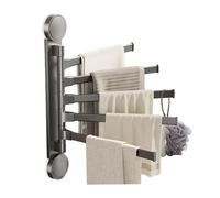 Rotating Towel Rack - Stainless Steel Fabric Shelf | Wall Mounted Bathroom Towel Holder | Resuable Aluminium Main Fabric Clothes Holder for Bathroom, Kitchen, Hotel, Balcony, Laundry