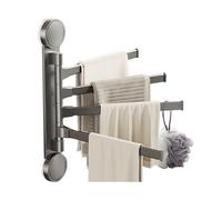 Rotating Towel Rack - Stainless Steel Fabric Shelf | Wall Mounted Bathroom Towel Holder | Resuable Aluminium Main Fabric Clothes Holder for Bathroom, Kitchen, Hotel, Balcony, Laundry