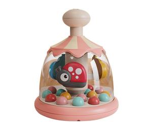Rotating Toy - Colourful Push Action, 19.5x15.5x15.5cm Weight 500g ABS Material, Cognitive Skill Improvement With Bright Shades | On The Go Activity For Children Small Learners Adult